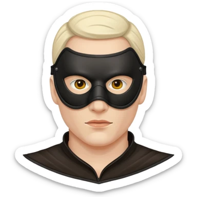 bdsm slave leather mask fullhead on man  sticker