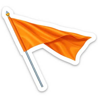 Double triangular orenge Flag sticker