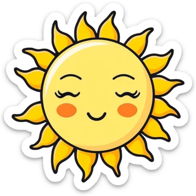 Glitter Vintage Sun  sticker