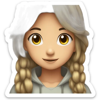 Shy human pokemon girl sticker