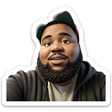 bearded boy in hat sticker