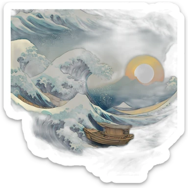 La vague d'Hokusai sticker