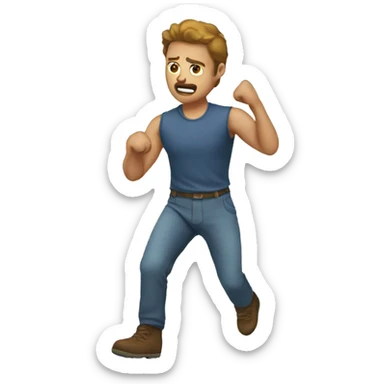 A blow to the leg sticker