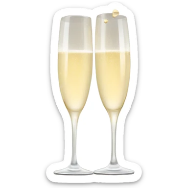 Champagne toast sticker