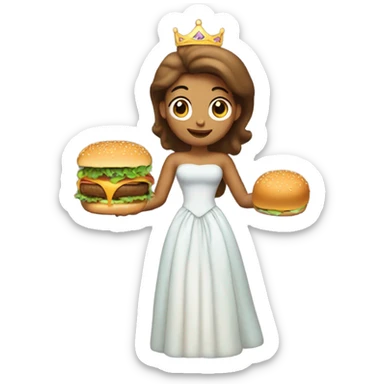 a big back princess with a burger sticker