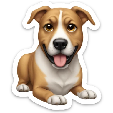 Dog not giving a fuck sticker