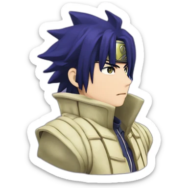 jojo bizarre adventure sasuke alone sticker