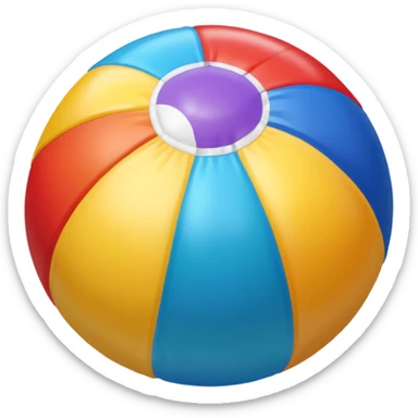 colorful beach ball, playful and vibrant sticker