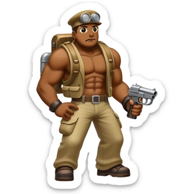 full body sideview metal slug character sticker