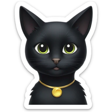 black cat from Sailor Moon sticker