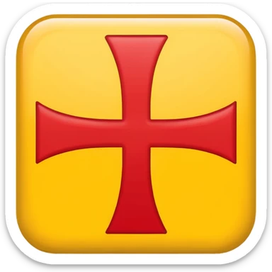 Flag red background yellow cross sticker