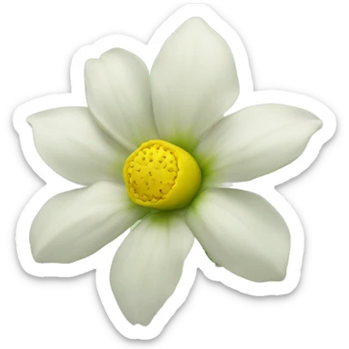 Yellow flower with green sepals inside  sticker