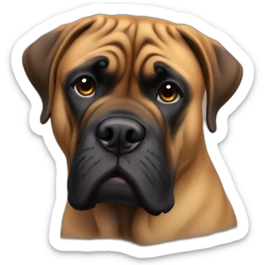 bullmastiff heart sticker
