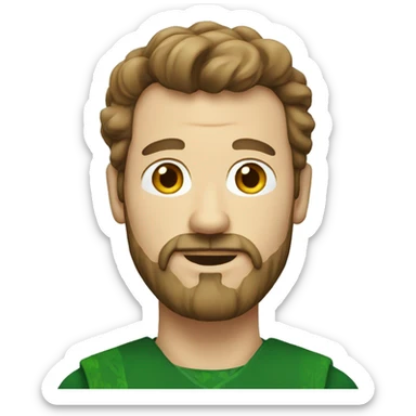 Irishman with goatee sticker