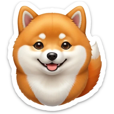 Shiba Inu with Smile Face  sticker