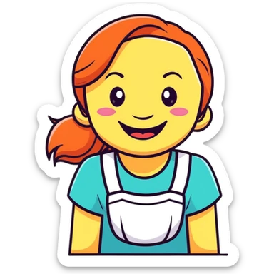 beautiful girl with bright smile laughing sticker