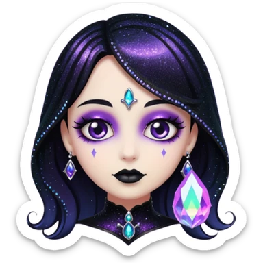 Glitter dark romance sticker