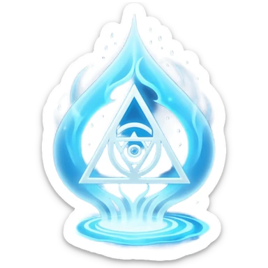 magical object blue magic mist with ancient symbol sticker
