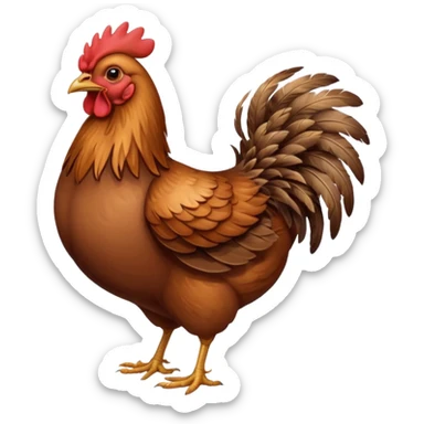 High resolution of A hen  sticker