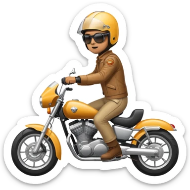 Motorista haciendo wheele sticker