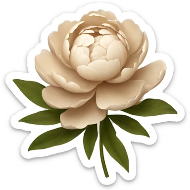 Peonie beige sticker