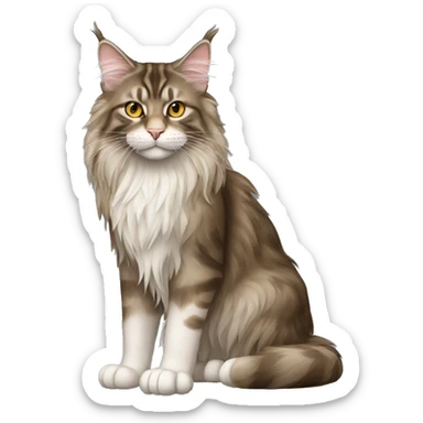 Maine Coon Cat Full Body sticker