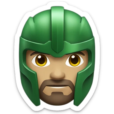 Green spartan warrior with normal skin sticker