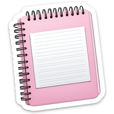 Faça emoji de um planner organizado no notebook rosa  sticker
