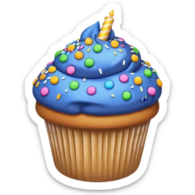 Blueberry Muffin celebrating birthday sticker