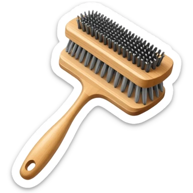 Wire dog brush sticker