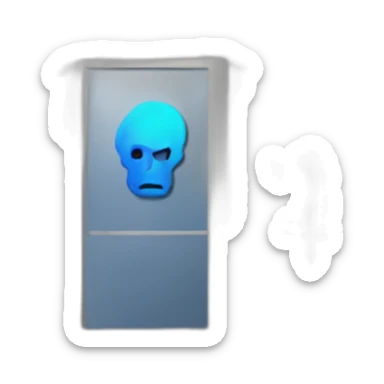 dystopian CORPO logo realistic windows95 sticker