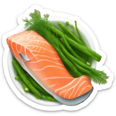 A salmon eating dill pickle sticker