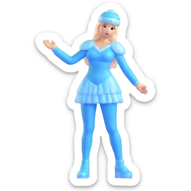 ice woman standing sticker