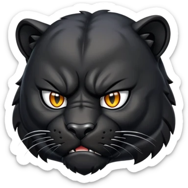 angry panther animal sticker
