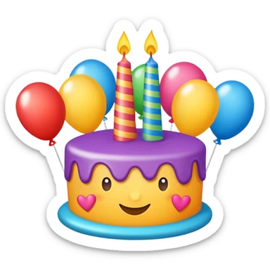 Happy birthday banner sticker