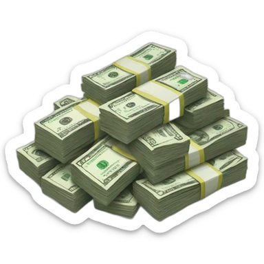 pile of cash sticker