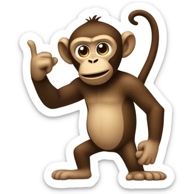 Monkey holding middle finger sticker