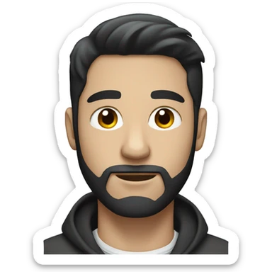 white man with macbook with black hair and light skin sticker