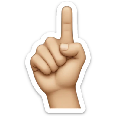 a finger pointing towards us, to indicate YOU sticker