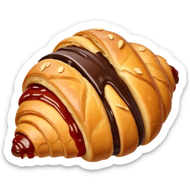 croissant chocolate sticker