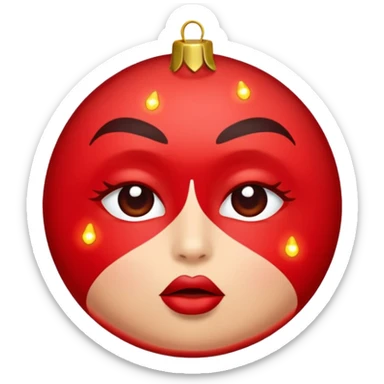 kiss mark with christmas vibes sticker