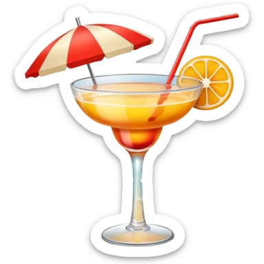 beach coctail drink sticker
