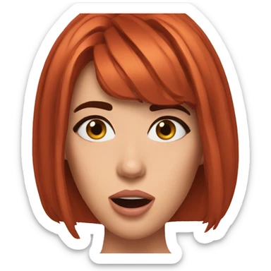 Dua Lipa shocked redhead sticker