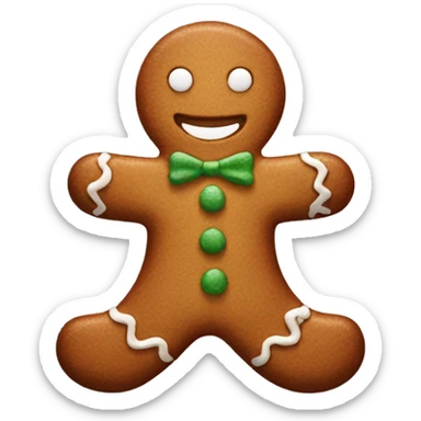 Gingerbread man sticker
