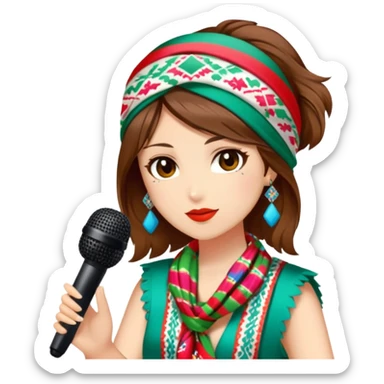 Colorful Singer sticker