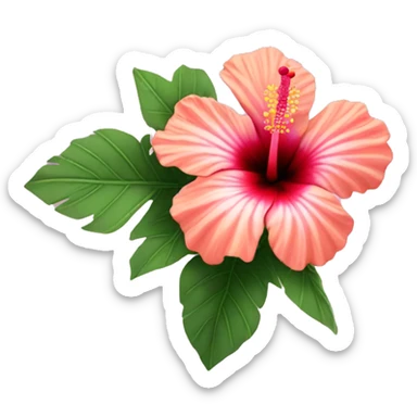 hibiscus flower sticker