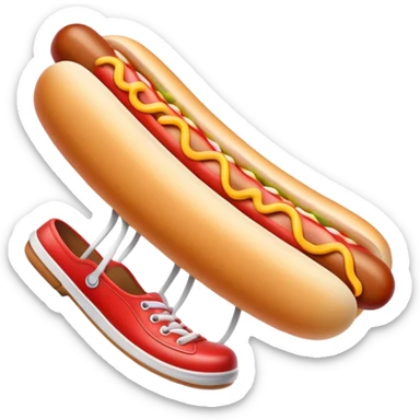 Hotdog with shoes  sticker