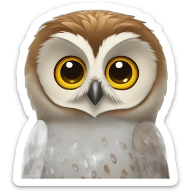 happy animal owl sticker