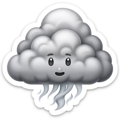 swirling cloud of smoke rising into the air sticker