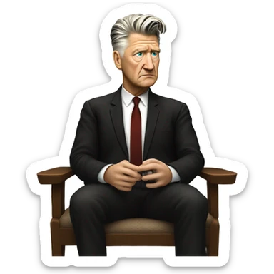David lynch watching twin peaks sticker